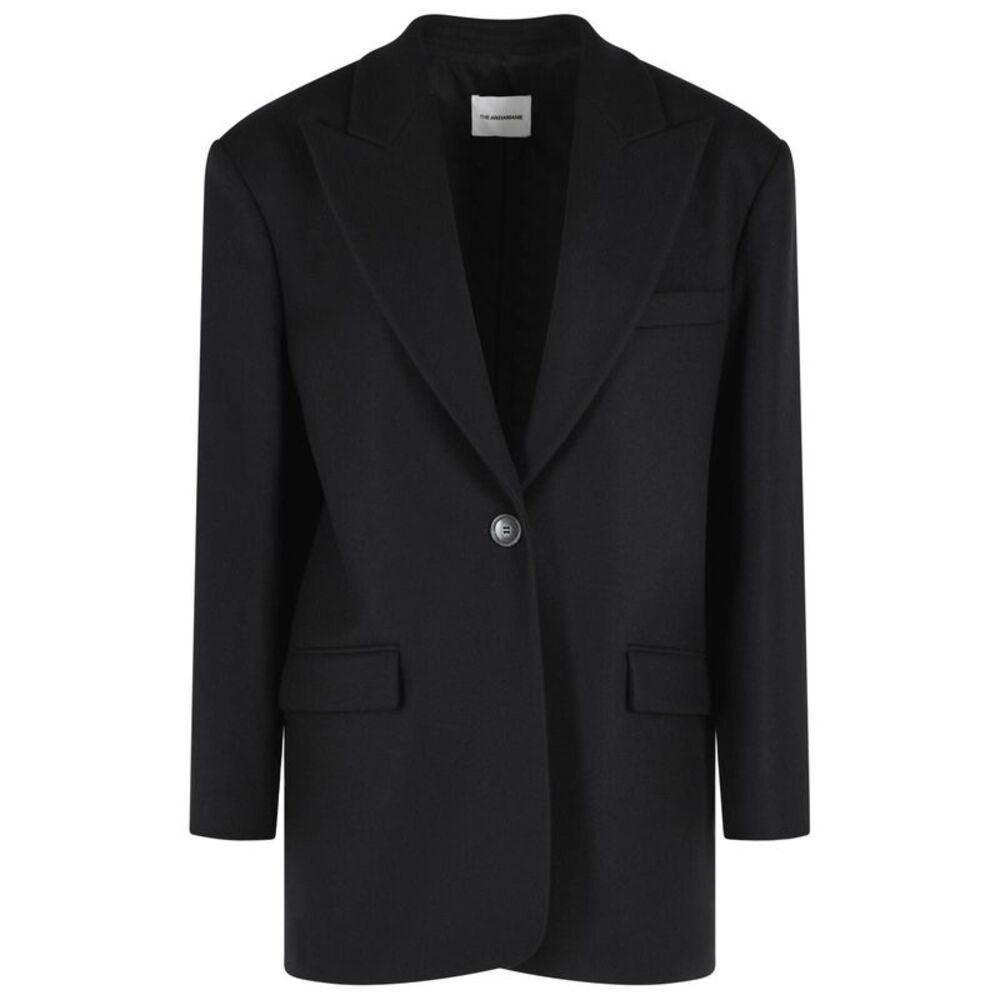 The Andamane 'Teresa' Black Virgin Wool Oversize Blazer Women
